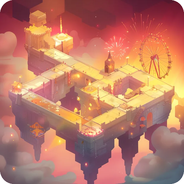 Dream Park - theme park finale with fireworks